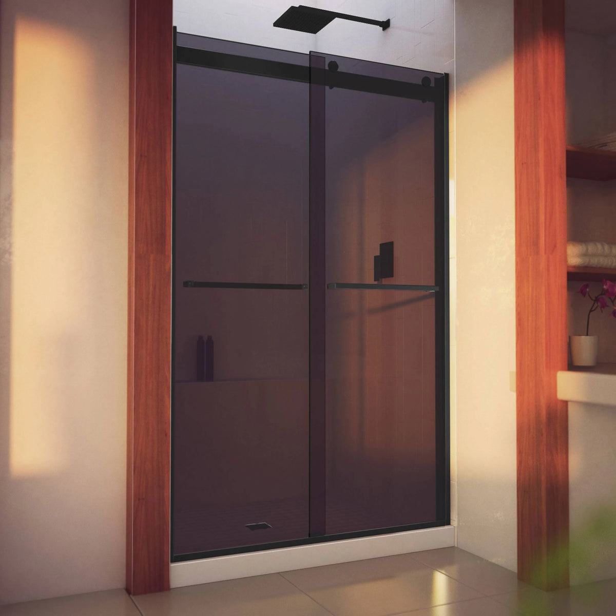 Satin Black Shower Door G1312