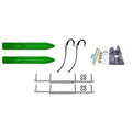 Green Trail 6 inch Snowmobile Skis with 7.5 inch Shaper Bars Complete Kit E19141