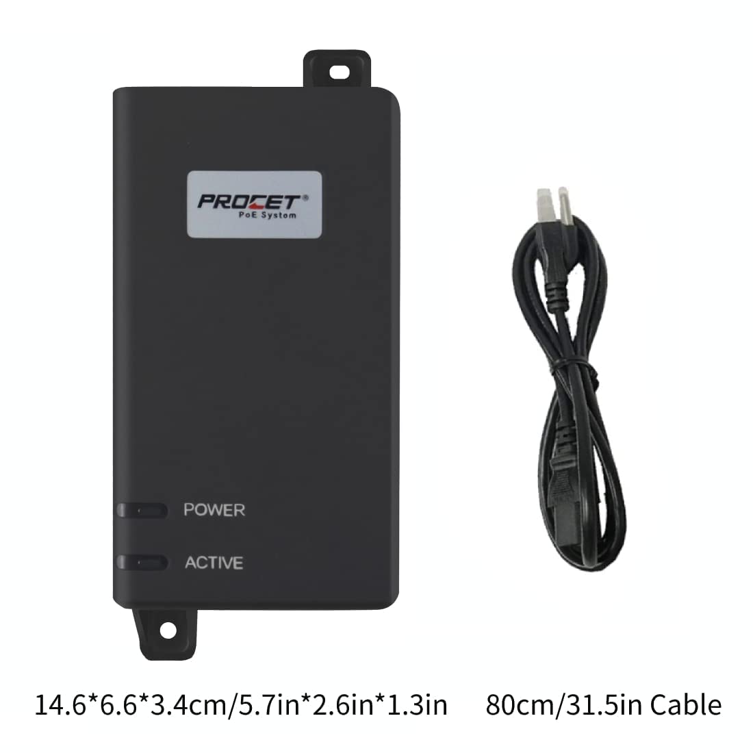 30W PoE+ Injector Adapter, 10/100/1000Mbps Shielded RJ-45 E9088