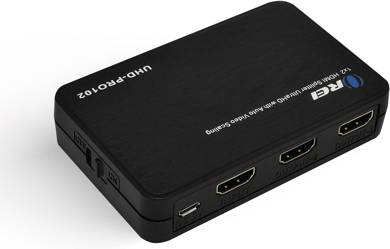 4K@60Hz 1 in 2 Out HDMI Splitter with Scaler L455