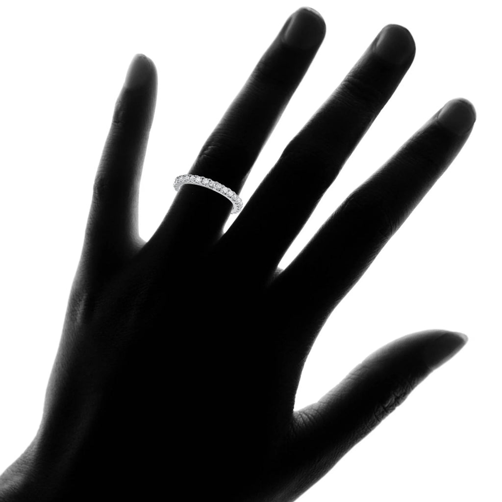 1 ct Diamond Wedding Ring 14k White Gold X2267