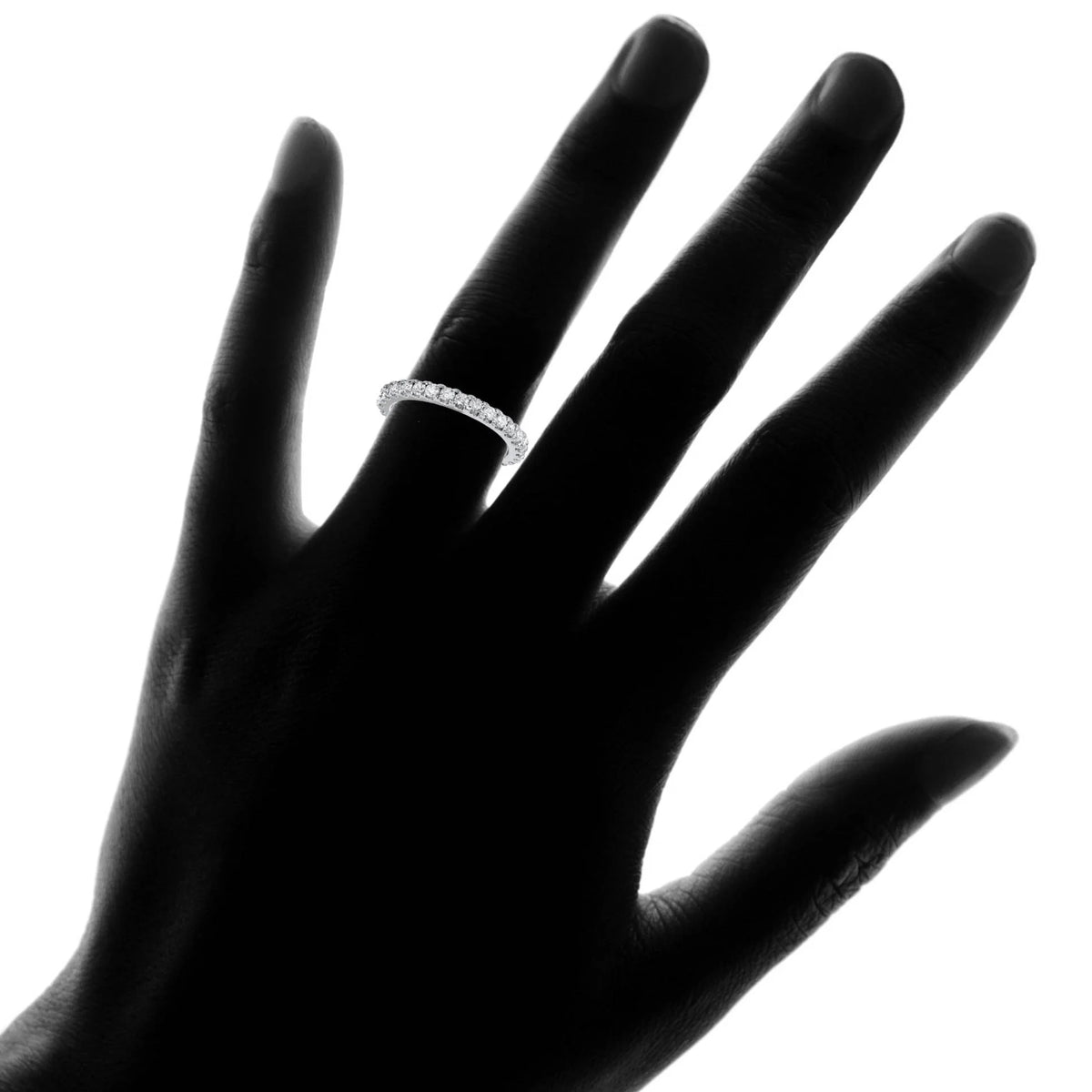 1 ct Diamond Wedding Ring 14k White Gold X2267