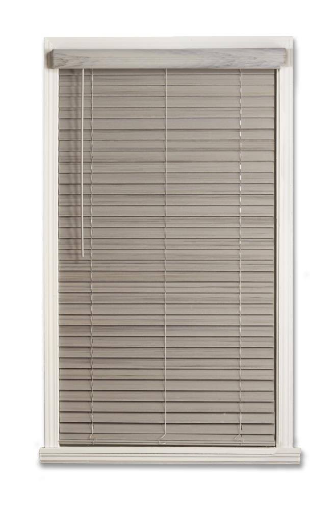 Cordless Faux Wood Room Darkening Horizontal Blind O6376
