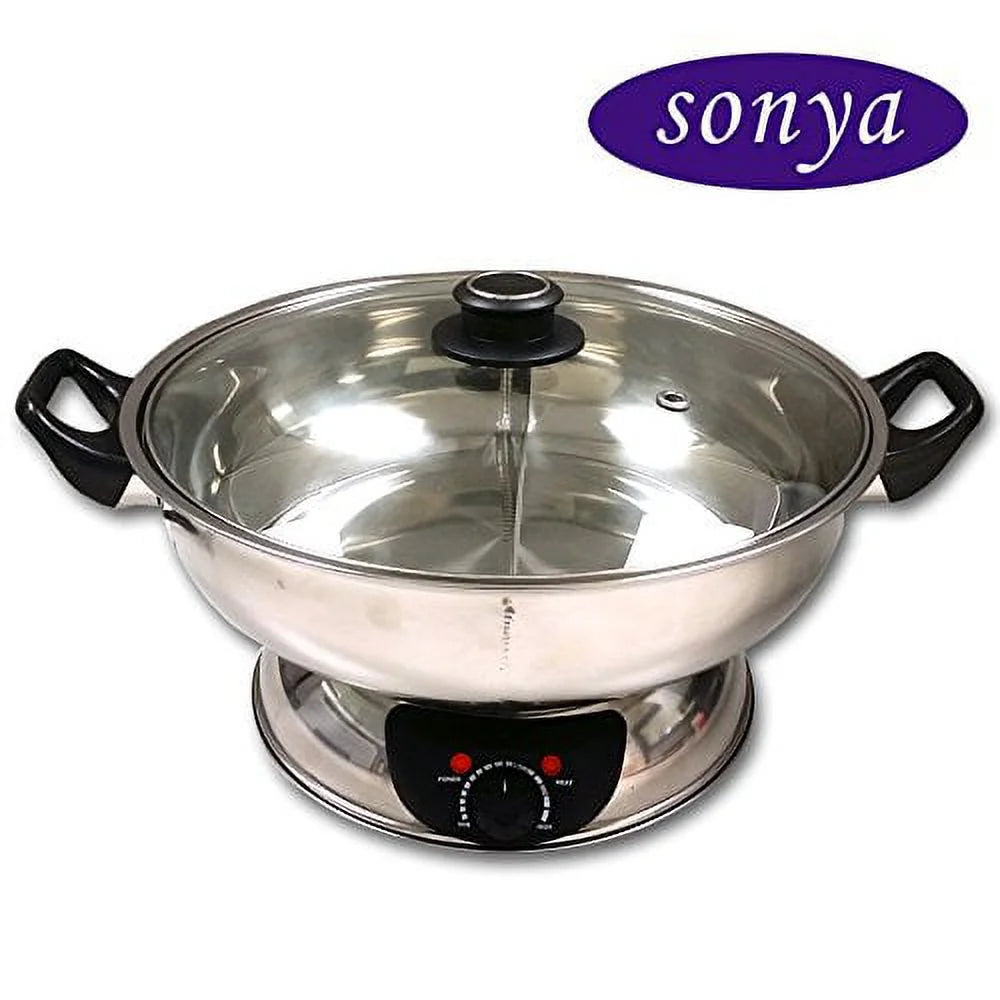 Shabu Shabu Hot Pot Electric Mongolian Hot Pot with Divider J696595