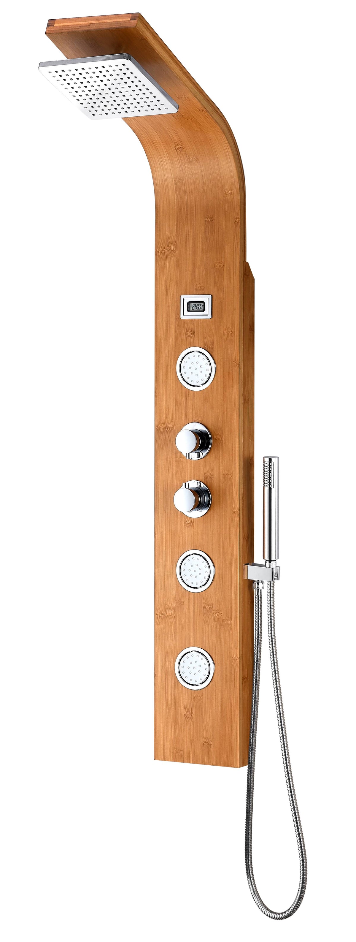 Full Body Shower Panel System with Heavy Rain Shower and Spray Wand D5832