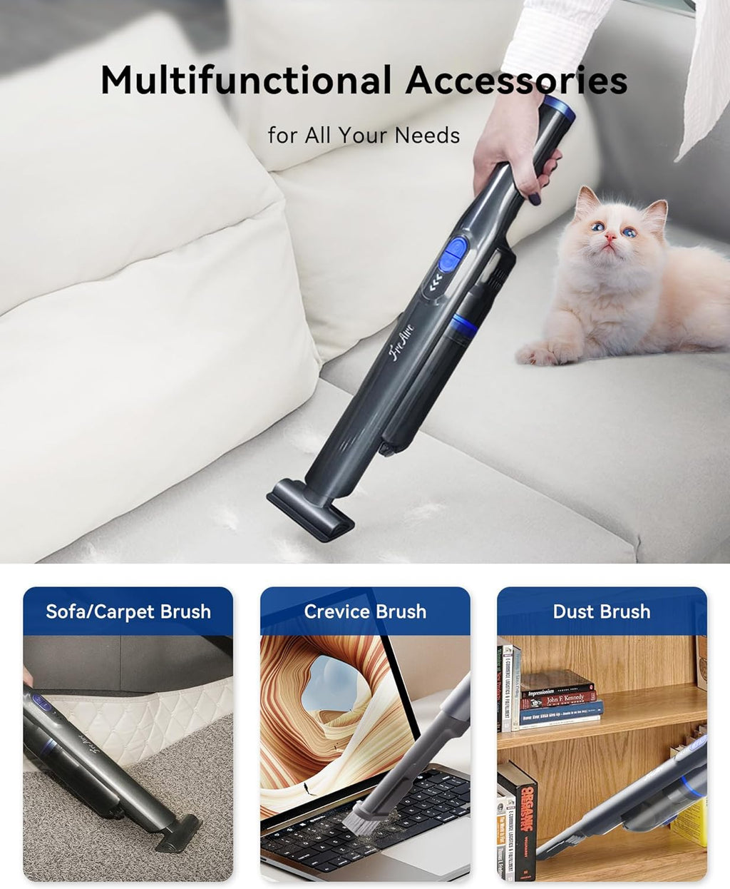 Handheld Vacuum Cordless, 20KPa, 35 Mins Runtime with Fast Charging Dock, One-Touch Empty A900993