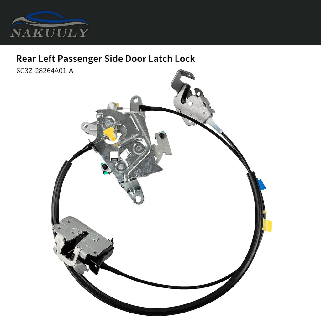 Left Driver Side Rear Door Lock Latch & Cable Assembly Pack of 2 G725520