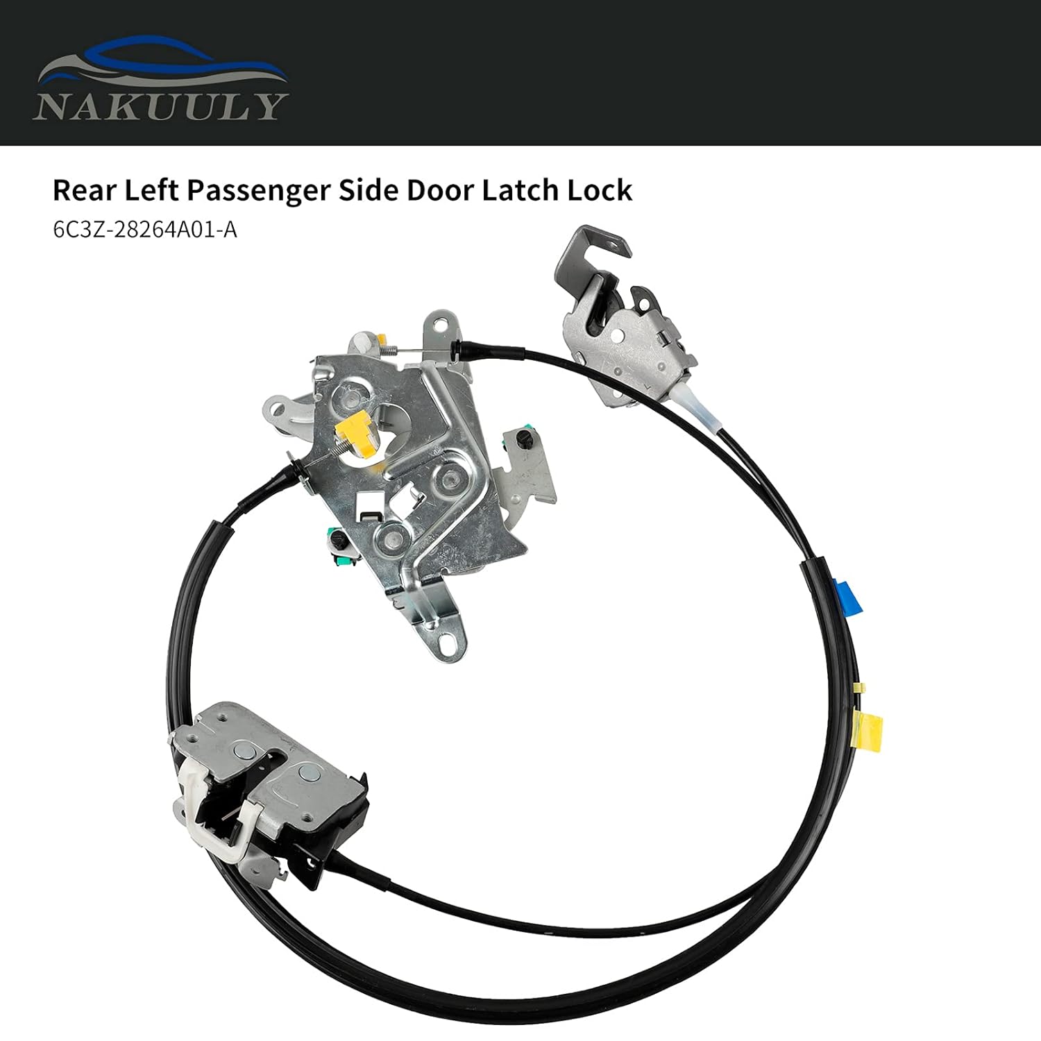 Left Driver Side Rear Door Lock Latch & Cable Assembly Pack of 2 G725520