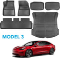 Tesla Model 3 Floor Mats TPE Full Set All Weather Waterproof Front Rear Cargo Liner C719567