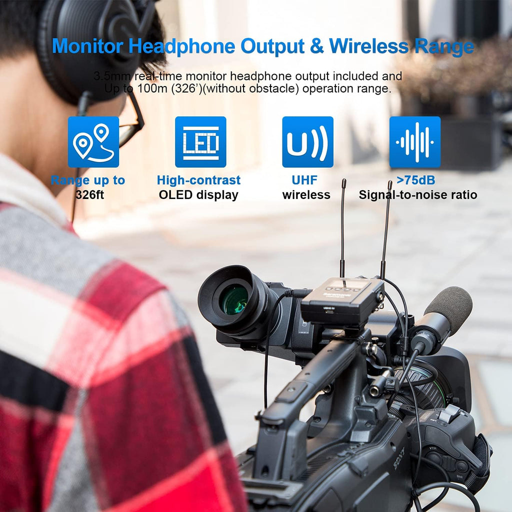 UHF Wireless Microphone System with OLED Display Y5844
