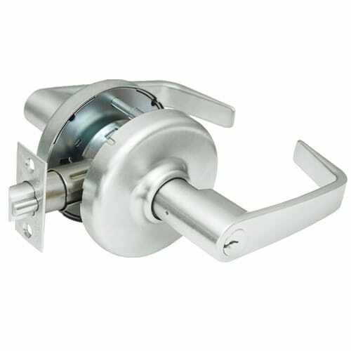 Standard-Duty Office Cylindrical Locksets with Newport Lever in Bright Nickel Plated F590