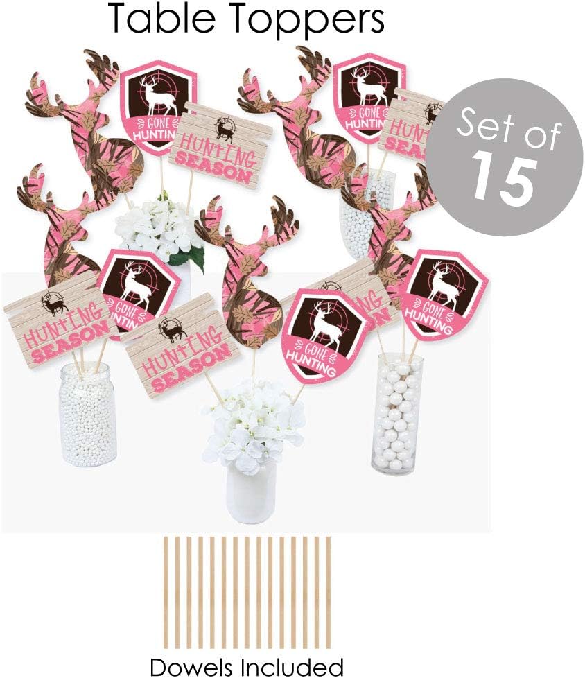 Pink Gone Hunting Deer Hunting Camo Banner Decoration Kit Q87780