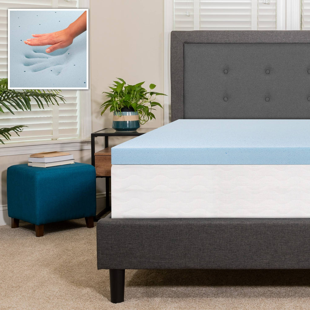 3 inch Cool Gel Memory Foam Mattress Topper Twin P694396