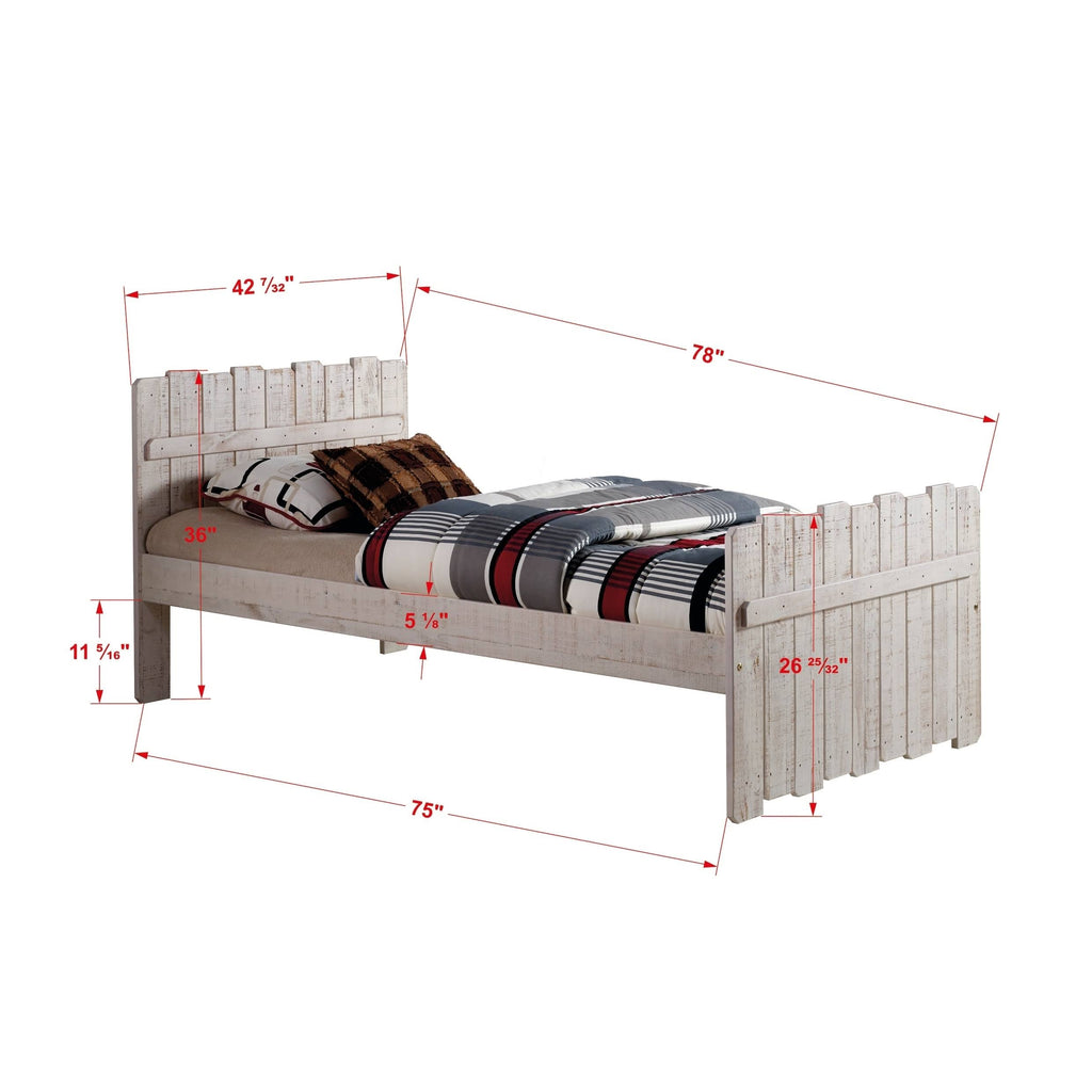 Rustic Sand Twin Bed F80807
