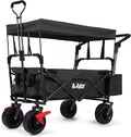 Collapsible Folding Wagon Utility Garden Cart with 7 All-Terrain Wheels Q62016