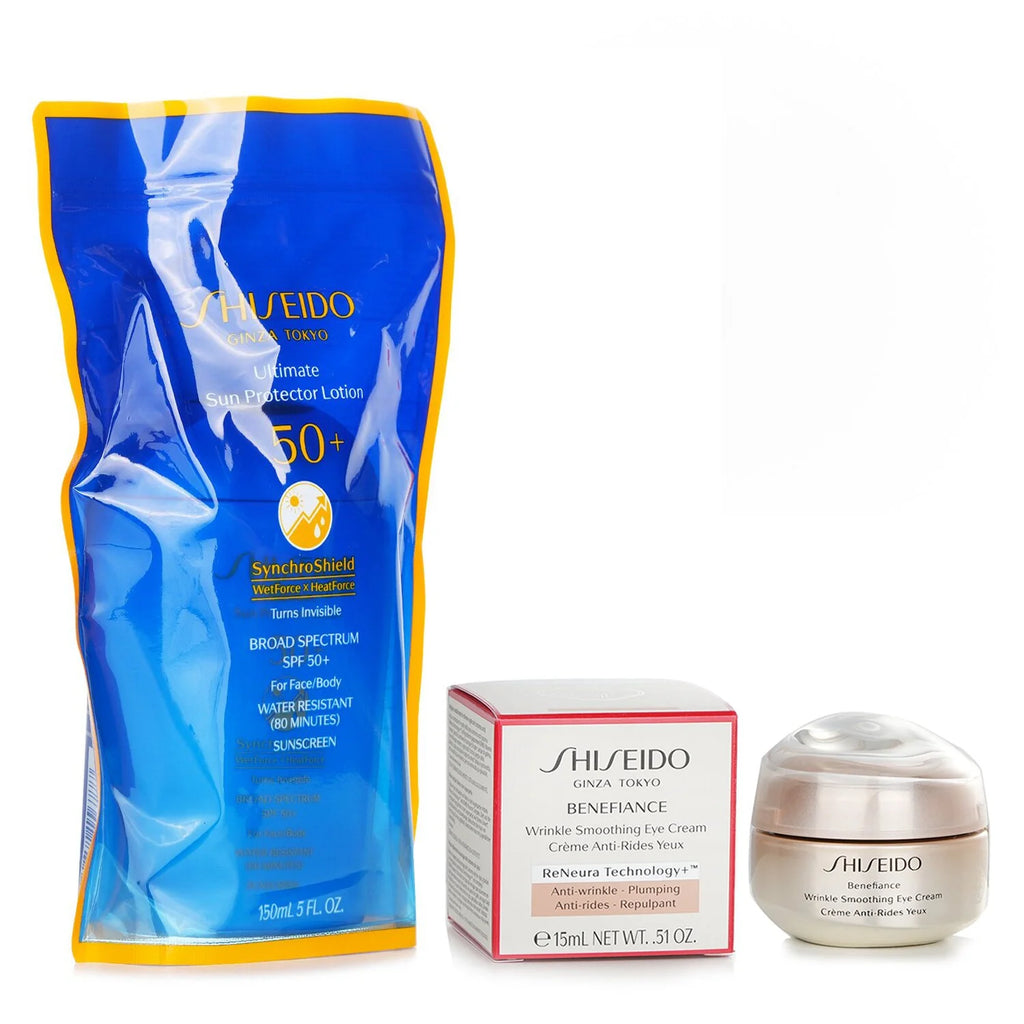Ultimate Sun Protector Lotion SPF 50+ Sunscreen and Wrinkle Smoothing Eye Cream 2pcs N51105