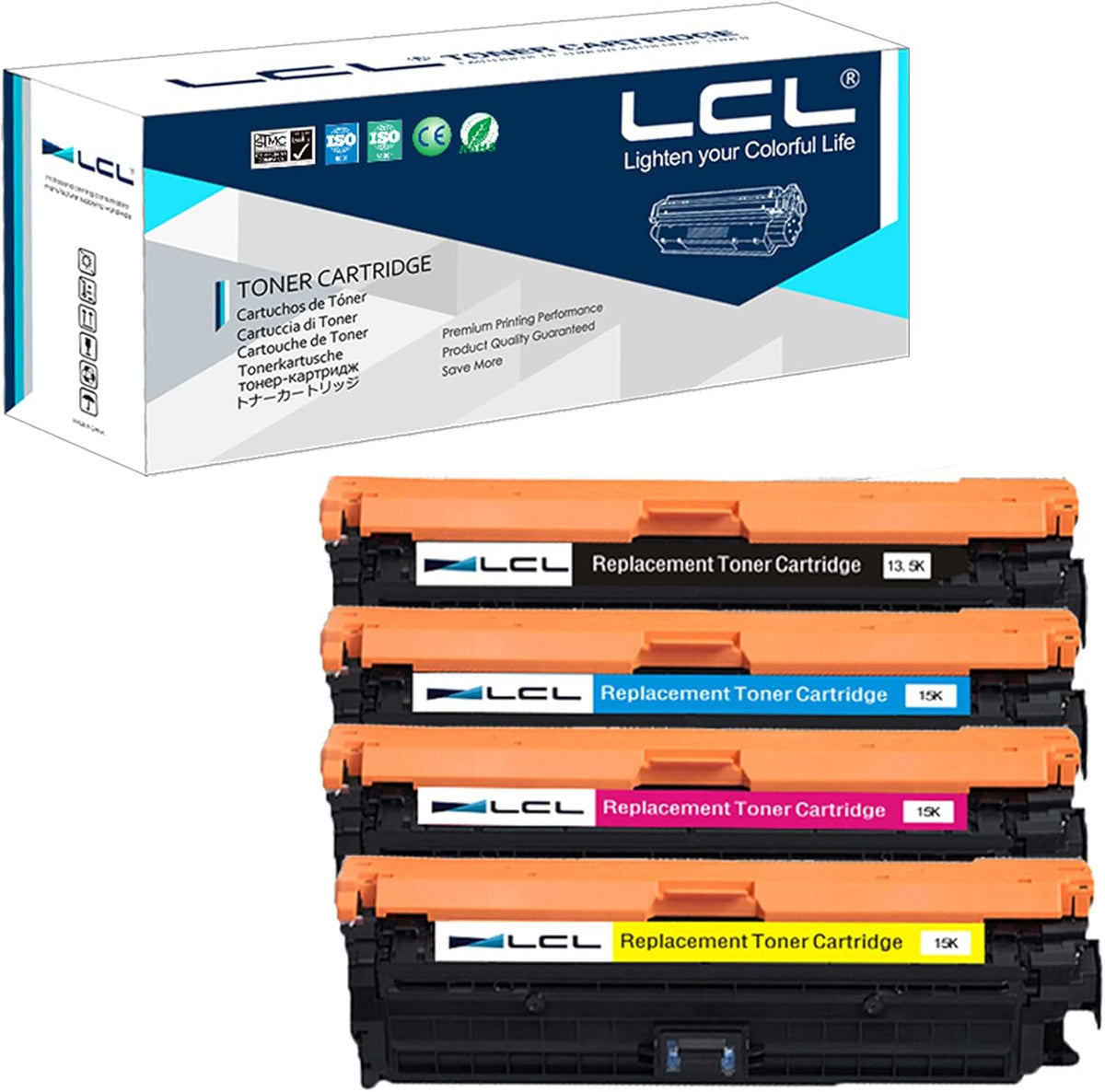 4-Pack Black Cyan Yellow Magenta Toner Cartridge H561