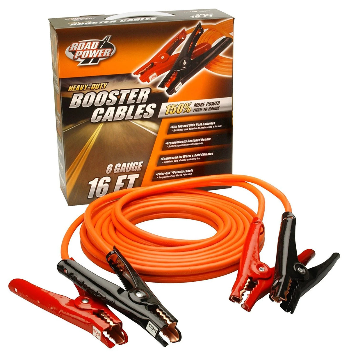 6-Gauge Heavy-Duty Booster Cables (16 Feet) Z949