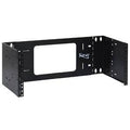 EZ-Fold Mounting Bracket for Network Equipment, 30 lb Load Capacity, Steel, Black N9745