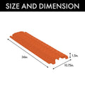 Orange Polyurethane 2-Channel Drop-Over Cable Protector with L-Shaped Connectors G3045