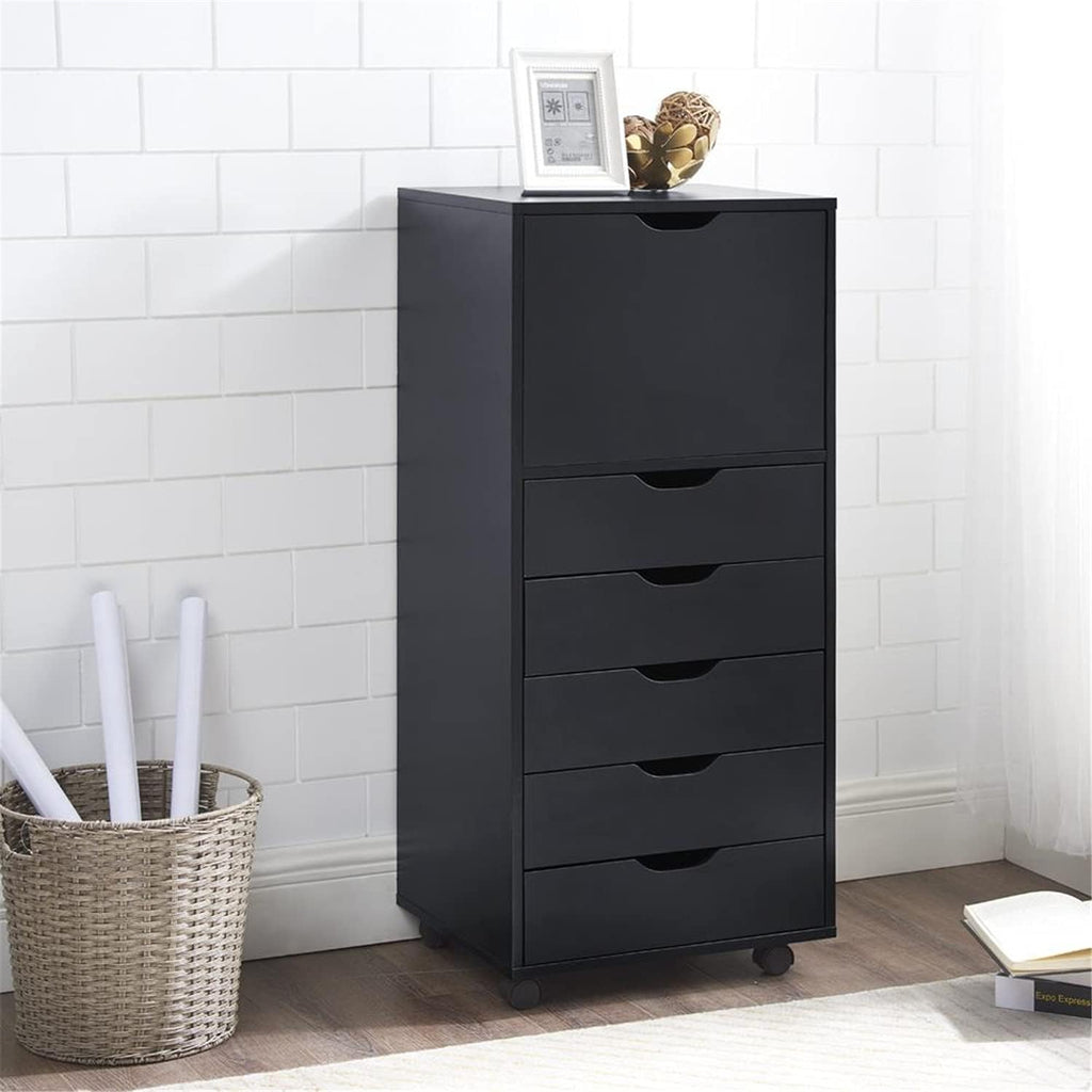 Black 6-Drawer Office Storage Cabinet T62030