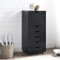 Black 6-Drawer Office Storage Cabinet T62030