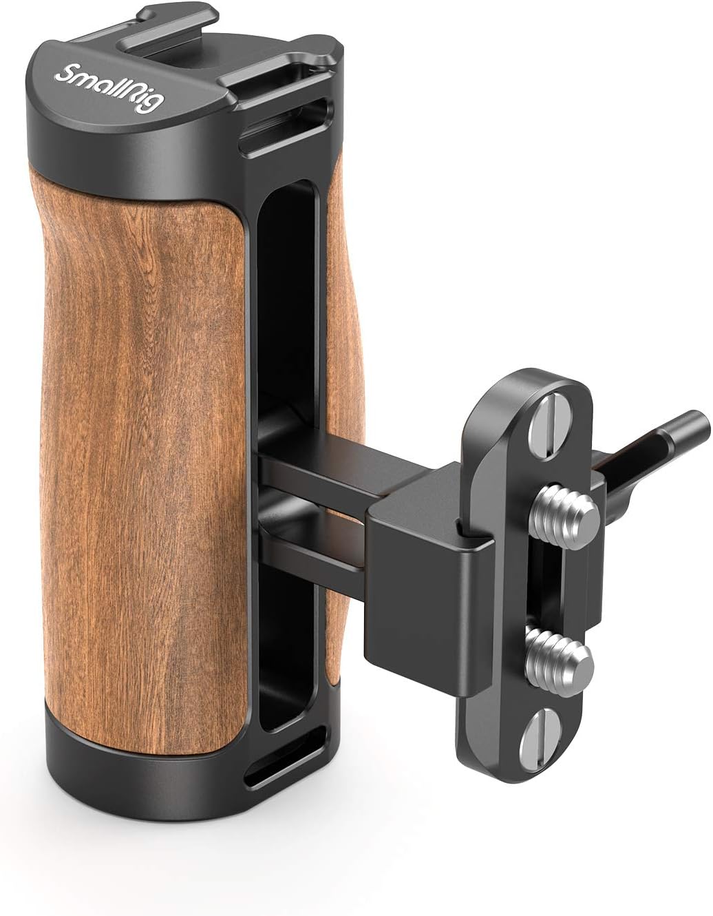 Wooden Mini NATO Handle Side Handgrip with NATO Clamp and Quick Release NATO Rail for Camera Cage F576
