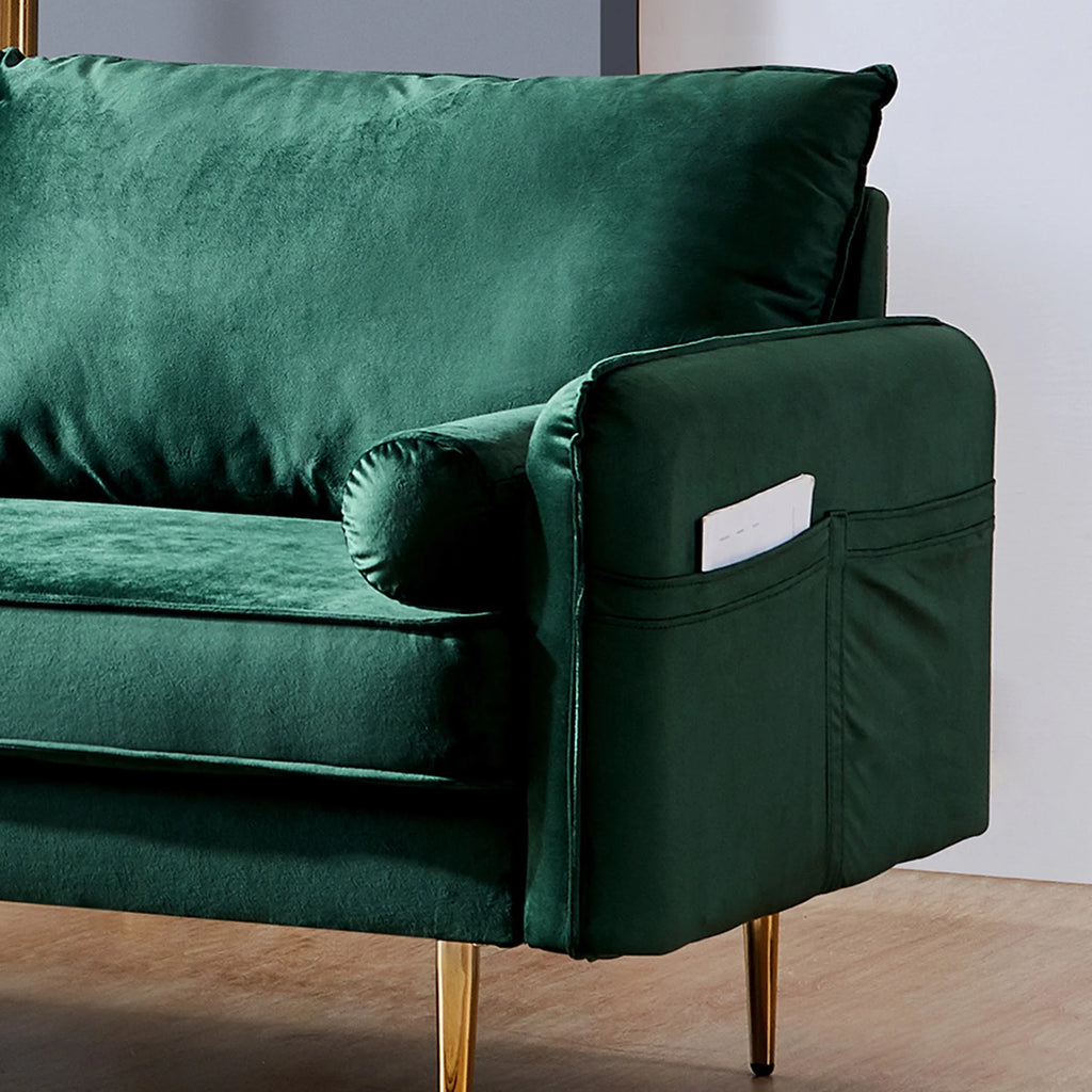 Green Velvet Sofa L59501