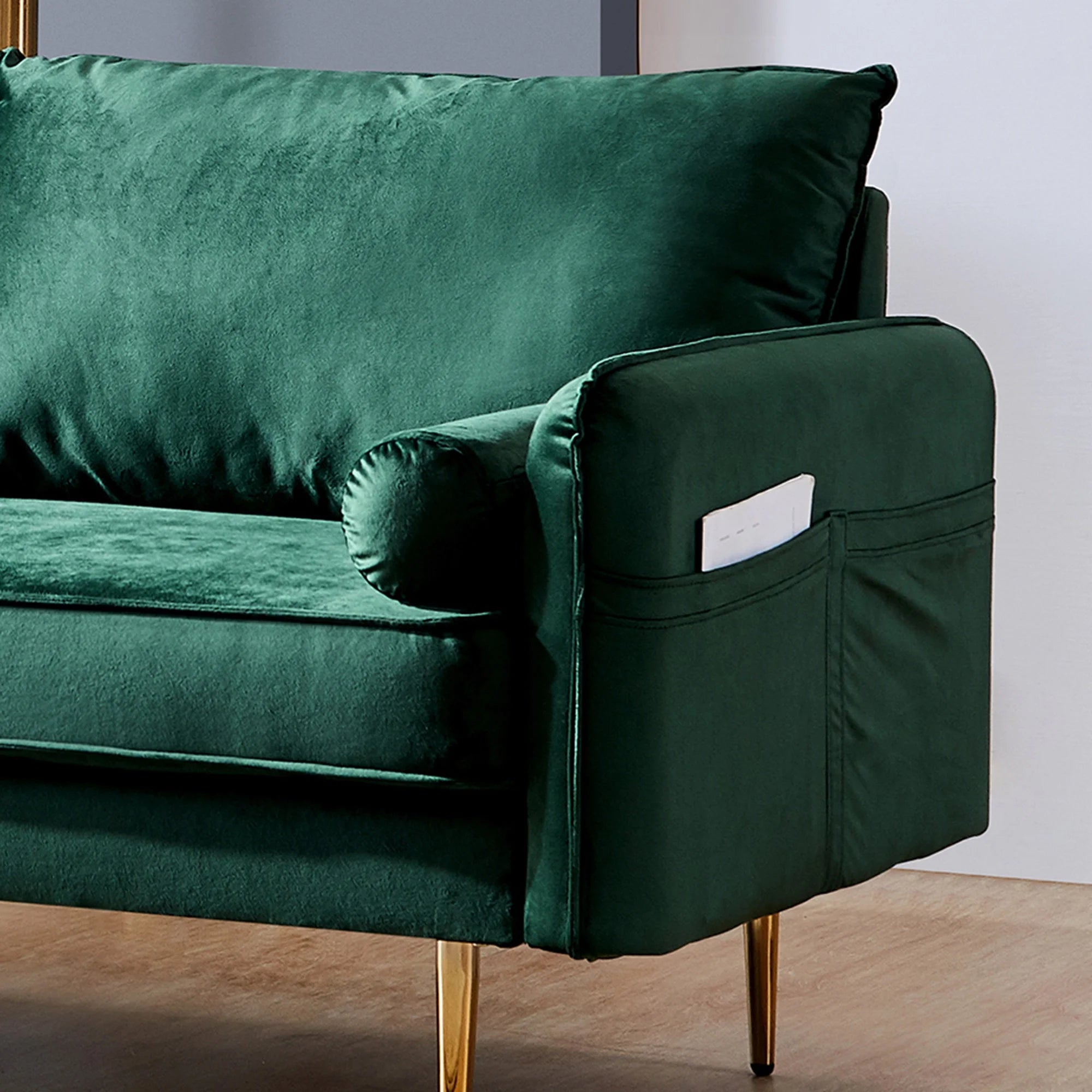 Green Velvet Sofa L59501