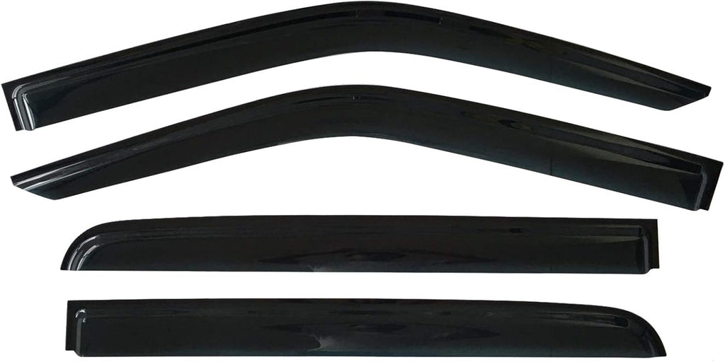 Dark Tinted Tape-On Side Window Vent Visor Deflectors Rain Guards Z200