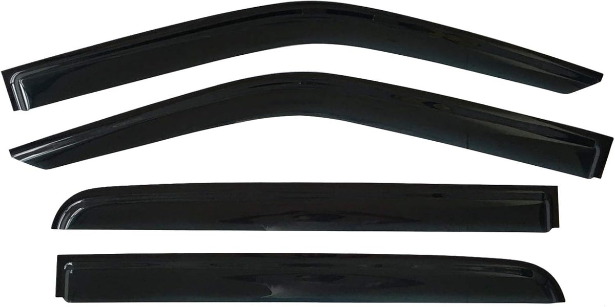 Dark Tinted Tape-On Side Window Vent Visor Deflectors Rain Guards Z200