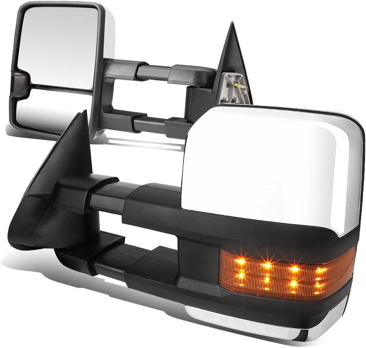 Pair Powered Heated Telescopic Towing Mirrors with Turn Signal C25846