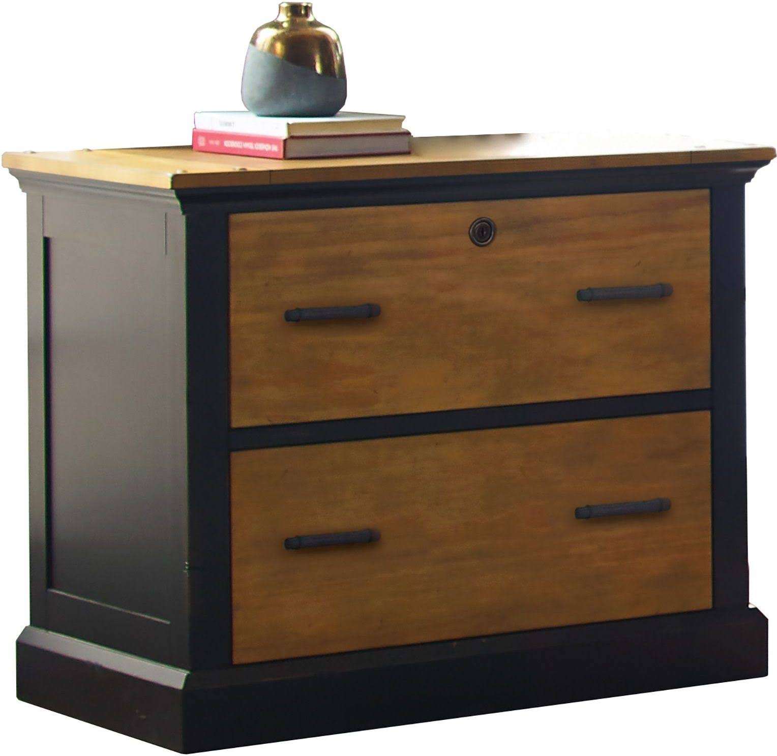 Aged Ebony Lateral File Cabinet S71109