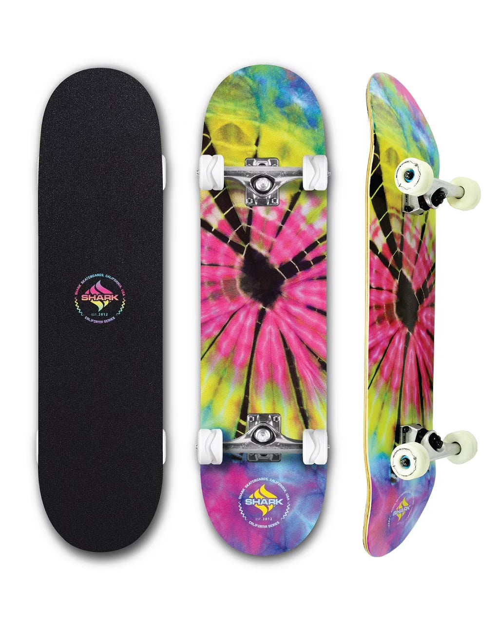 Tie Dye 31 In. Street Skateboard with 54 mm Twisted Wheels K206959