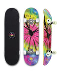 Tie Dye 31 In. Street Skateboard with 54 mm Twisted Wheels K206959