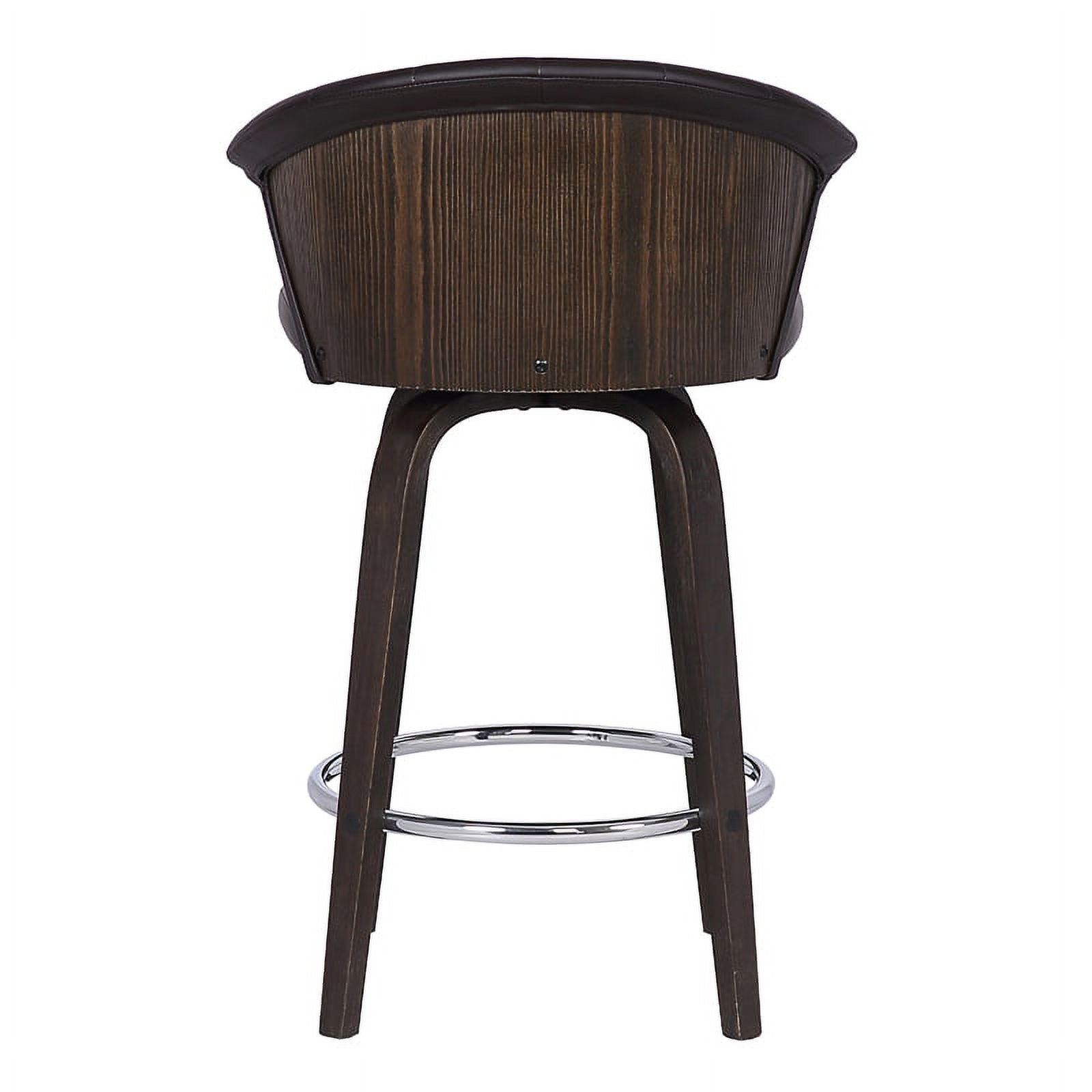 Faux Leather Swivel Bar Stool in Brown U3514