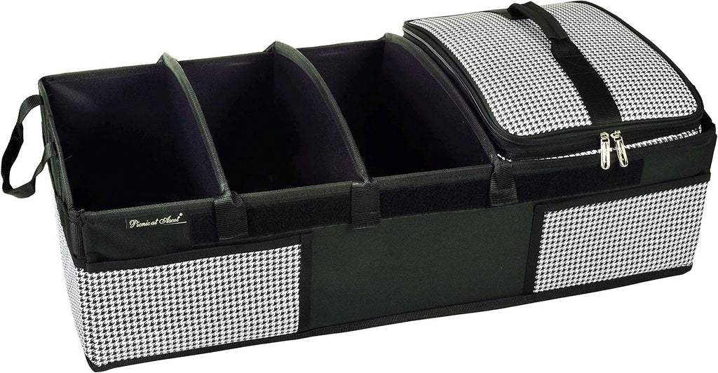 Heavy Duty Rigid Base Trunk Organizer with 28 Can Capacity Leak Proof Cooler H693277