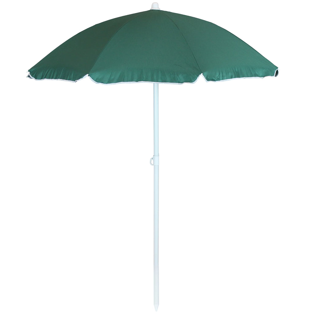 Sage Green Steel Beach Umbrella with Tilt Function C1932