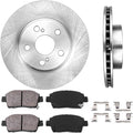 Premium 5 Lug Brake Disc Rotors with Ceramic Brake Pads and Clips W941014