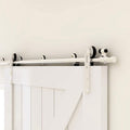 7FT Sliding Barn Door Hardware Kit, Top Mount Stainless Steel Heavy Duty Barn Door Track T6459