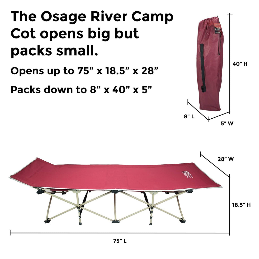 Folding Camp Cot with Carry Bag H51117