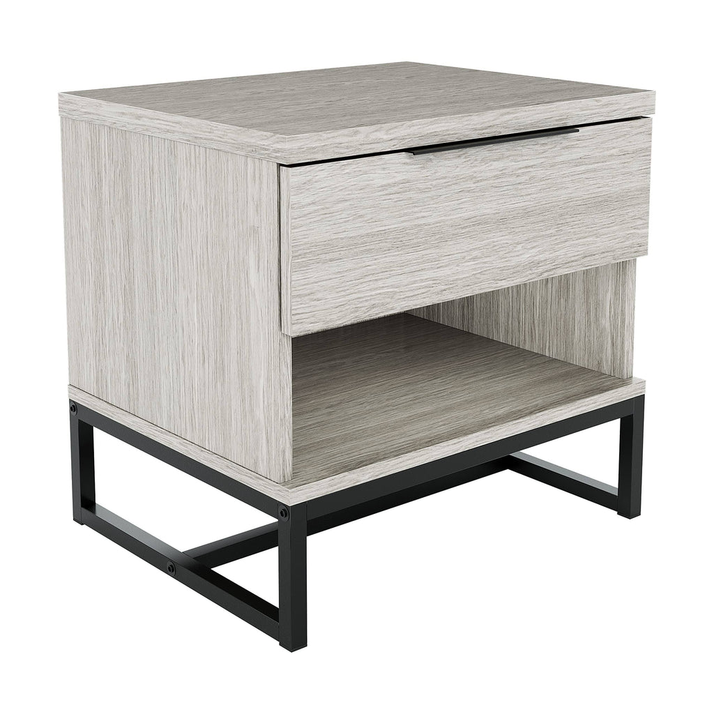 Barnwood Grey 5 Piece Drawer Nightstand Y89938