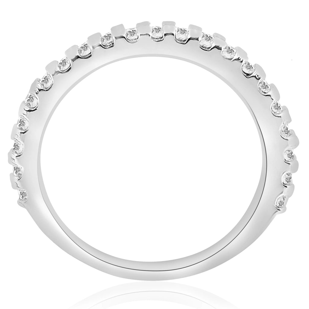 1 ct Diamond Wedding Ring 14k White Gold X2267
