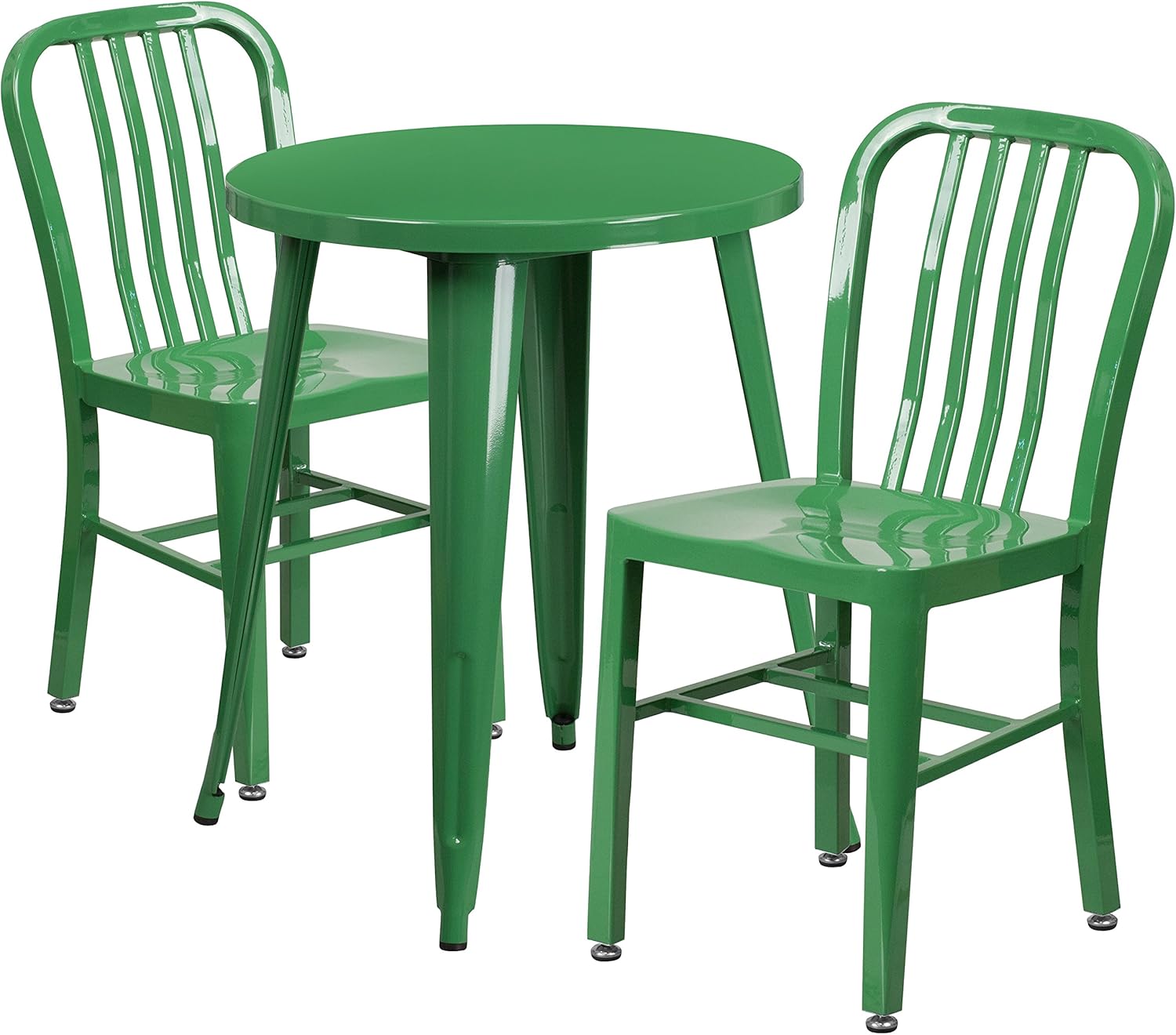 Green Metal Indoor-Outdoor Table Set with 2 Chairs S873463