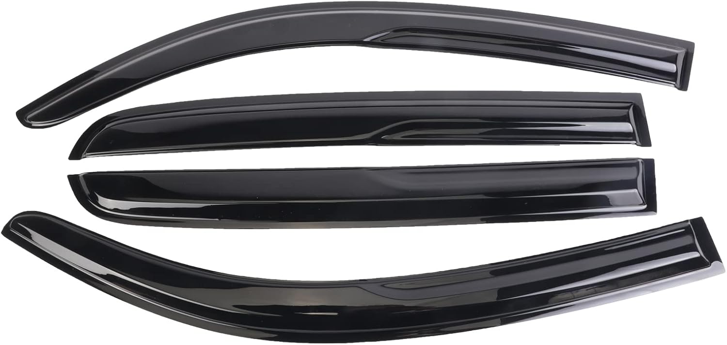 Smoke Window Deflectors Sun Rain Guard Vent Shade for Tacoma Double Cab D6515