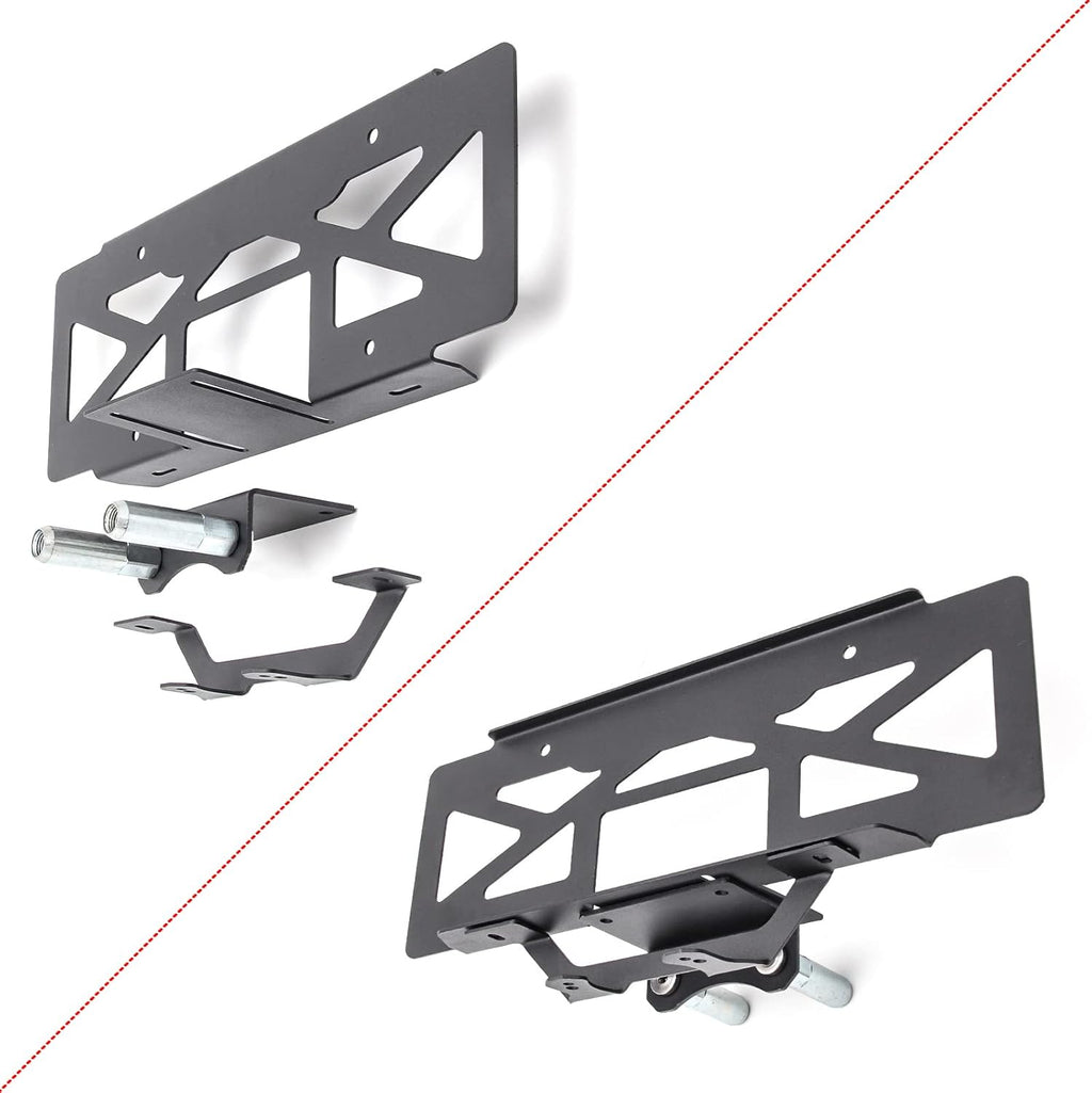 Rear Spare Tire Mount License Plate Relocation Bracket with 3rd Brake Light Mounting Bracket Kit H7303