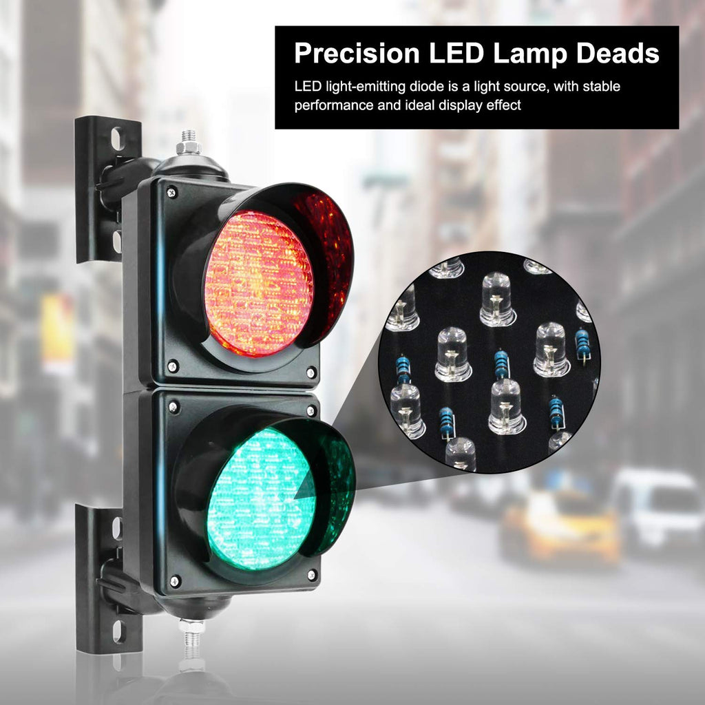 100mm Red/Green LED Traffic Light, DC9-36V, IP65 PC Housing K637251