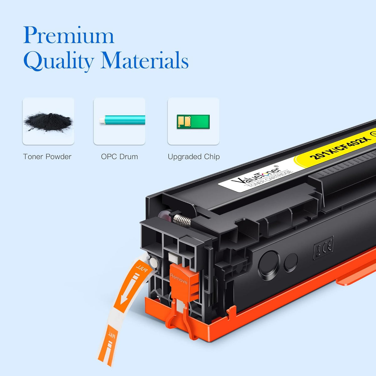 4 Pack Compatible Toner Cartridge for HP 201X 201A CF400X CF401X CF402X CF403X CF400A I923
