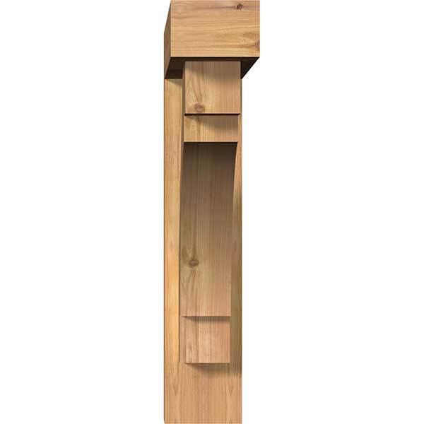 5 1/2x22W x 28x22D x 28x22H Smooth Bracket with Offset Brace, Western Red Cedar T67484