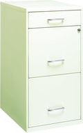 White 3 Drawer Steel File Cabinet J22958